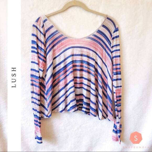 LUSH Multi-Colored Loose Cropped Top - Picture 4 of 4